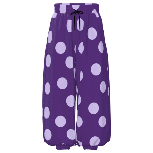 Baggy Pantaloons Mirthful Purple Dots Clown Pants