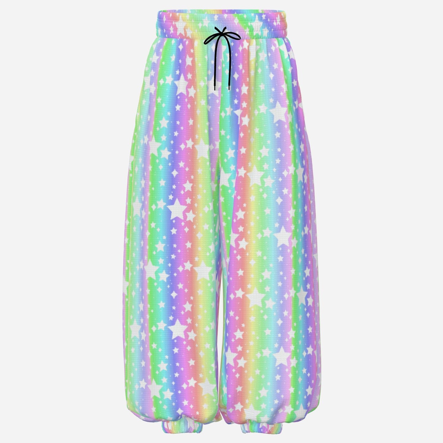 Baggy Pantaloons Pastel Rainbow Stardust Clown Pants