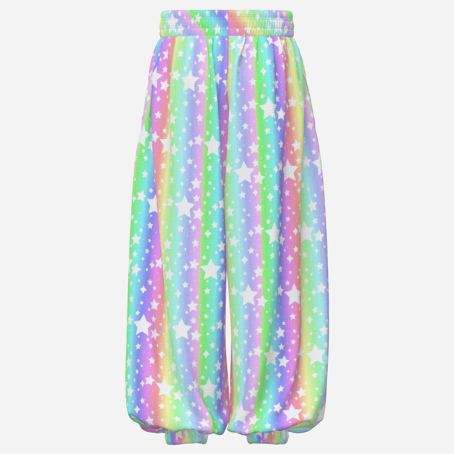 Baggy Pantaloons Pastel Rainbow Stardust Clown Pants