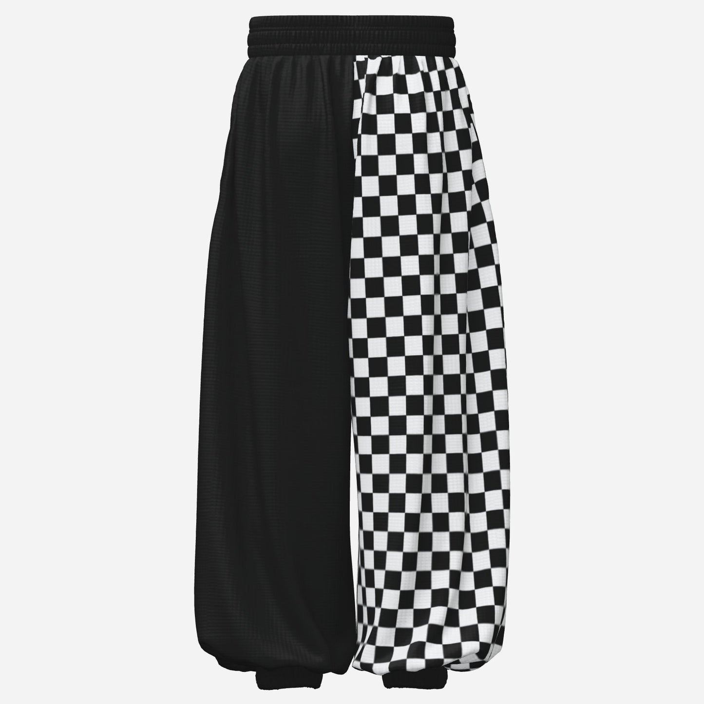 Baggy Pantaloons Pierrot Split Black White Clown Pants