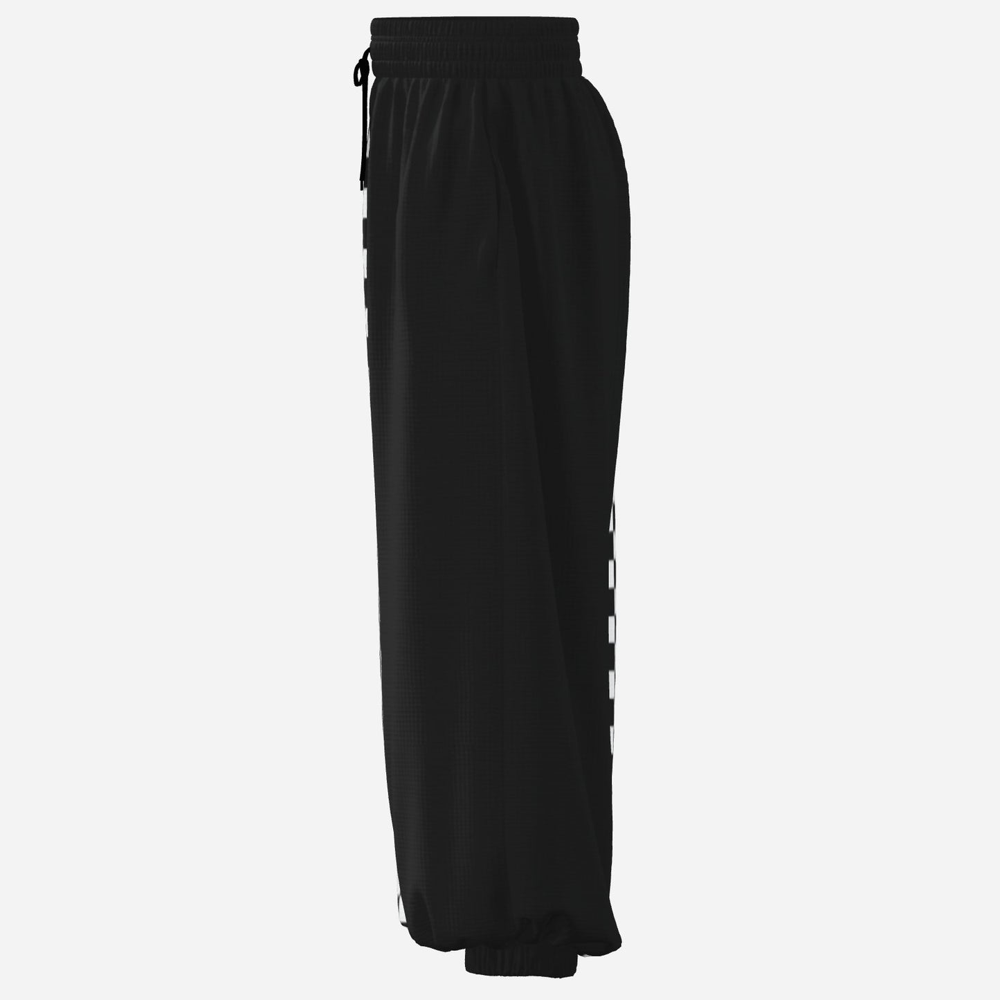 Baggy Pantaloons Pierrot Split Black White Clown Pants
