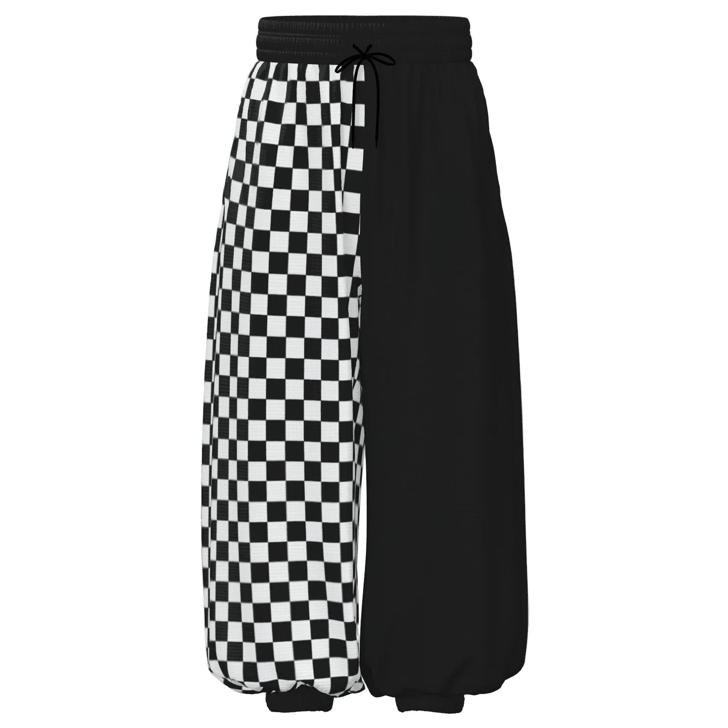Baggy Pantaloons Pierrot Split Black White Clown Pants