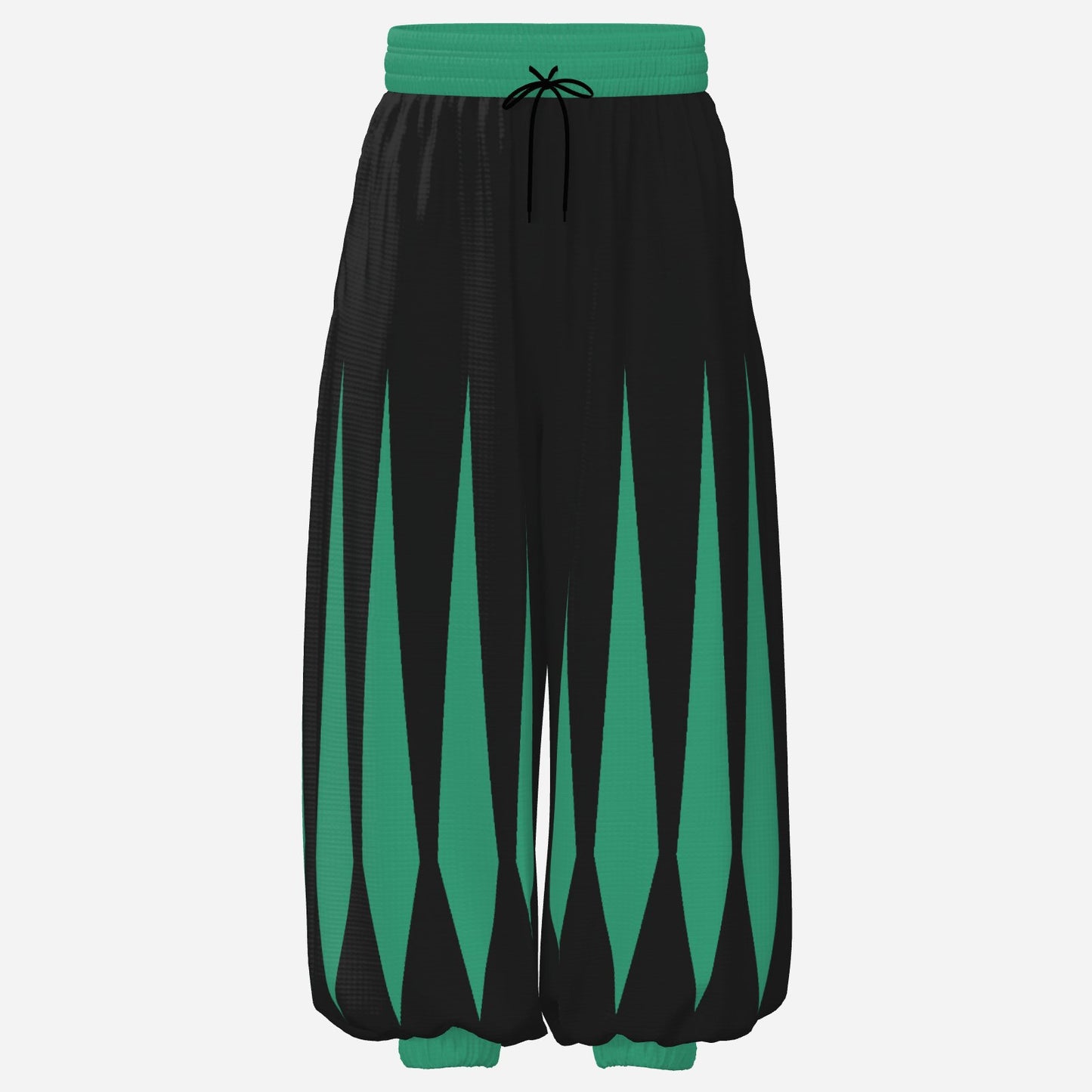 Baggy Pantaloons Slashed Emerald Green Jester Clown Pants