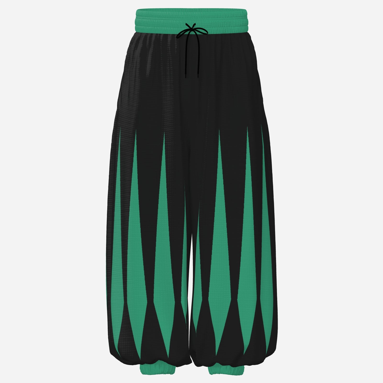 Baggy Pantaloons Slashed Emerald Green Jester Clown Pants