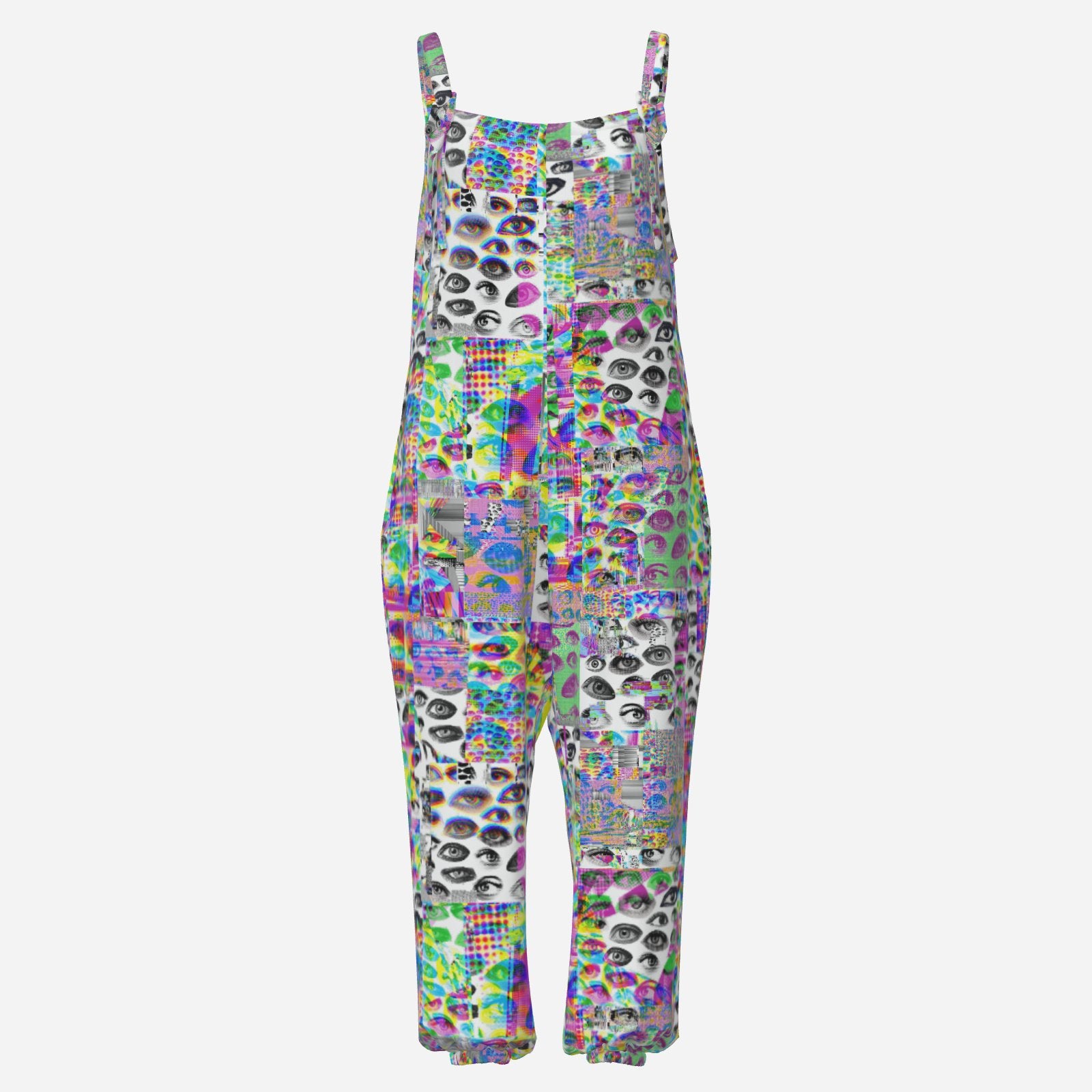Balloony Braces Eyes Glitch Baggy Overalls Clown Jumpsuit