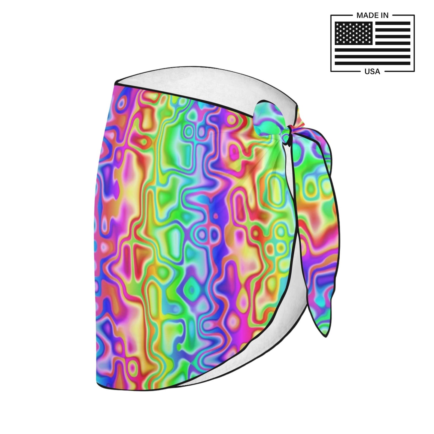 Cyber Rainbow Beach Sarong Wrap