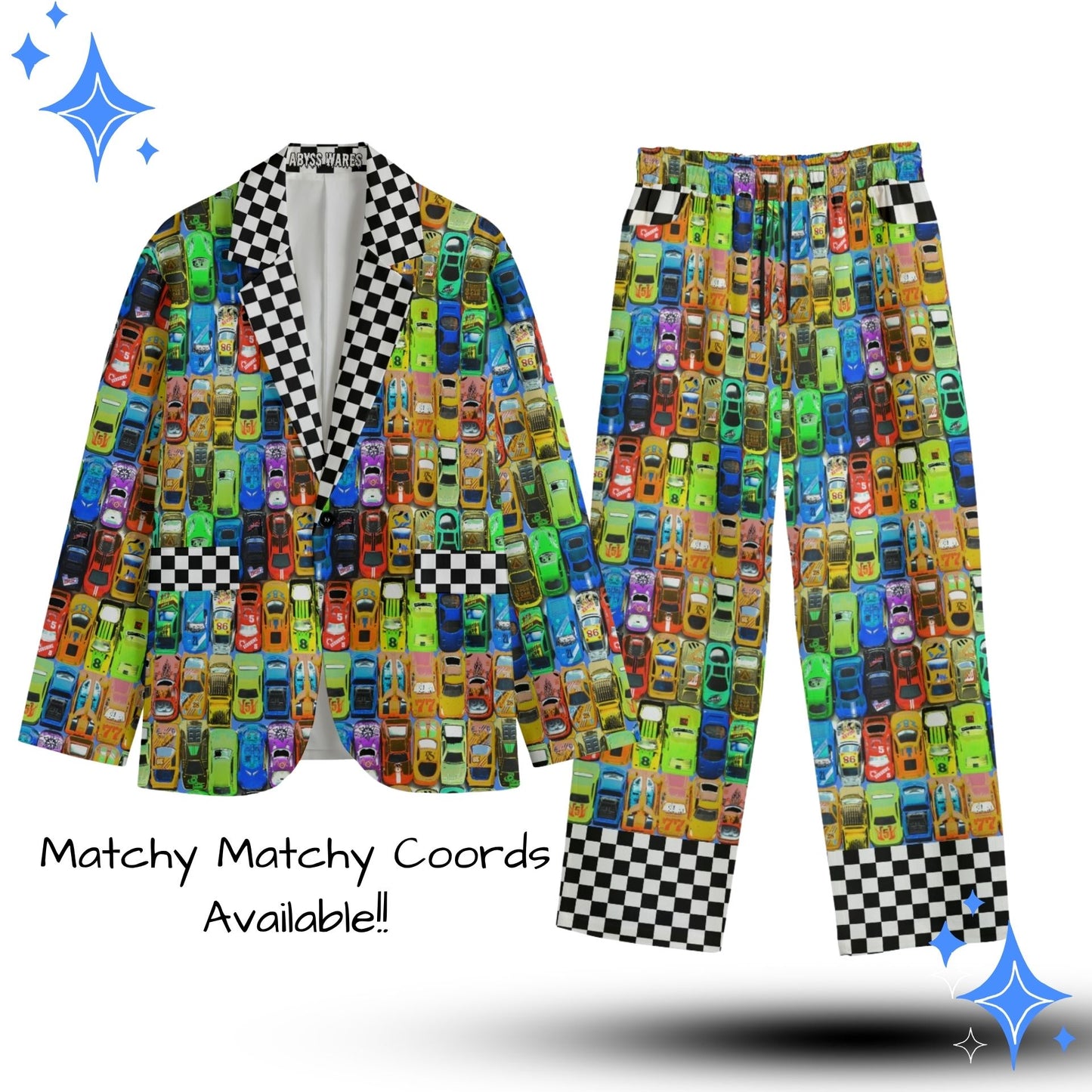 Car-nival Race Car Derby Clown Suit Pants