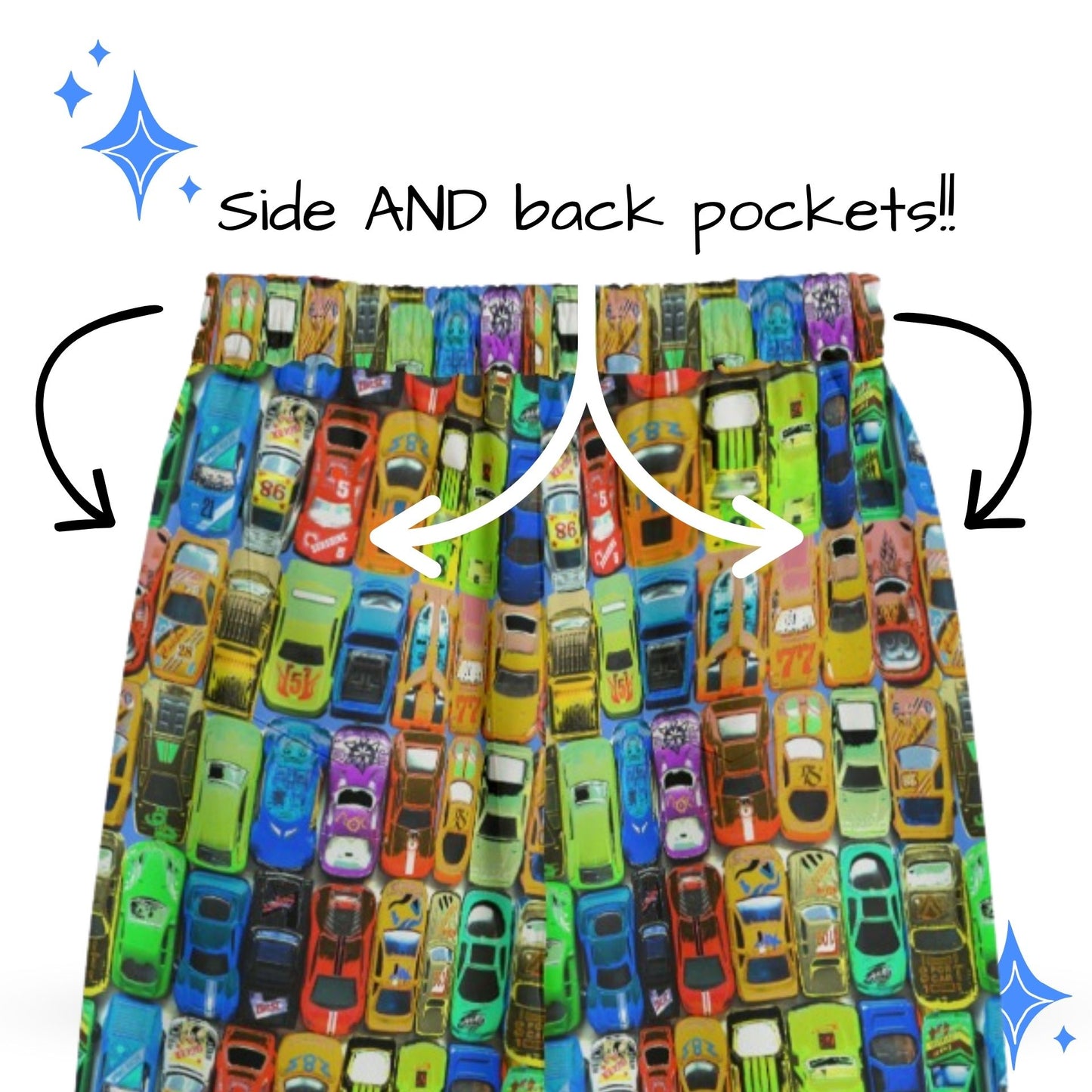 Car-nival Race Car Derby Clown Suit Pants