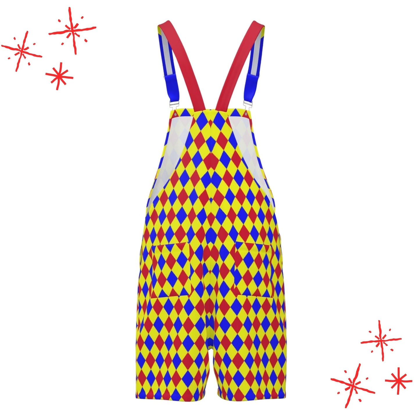 Carnival Chaos shortie overalls