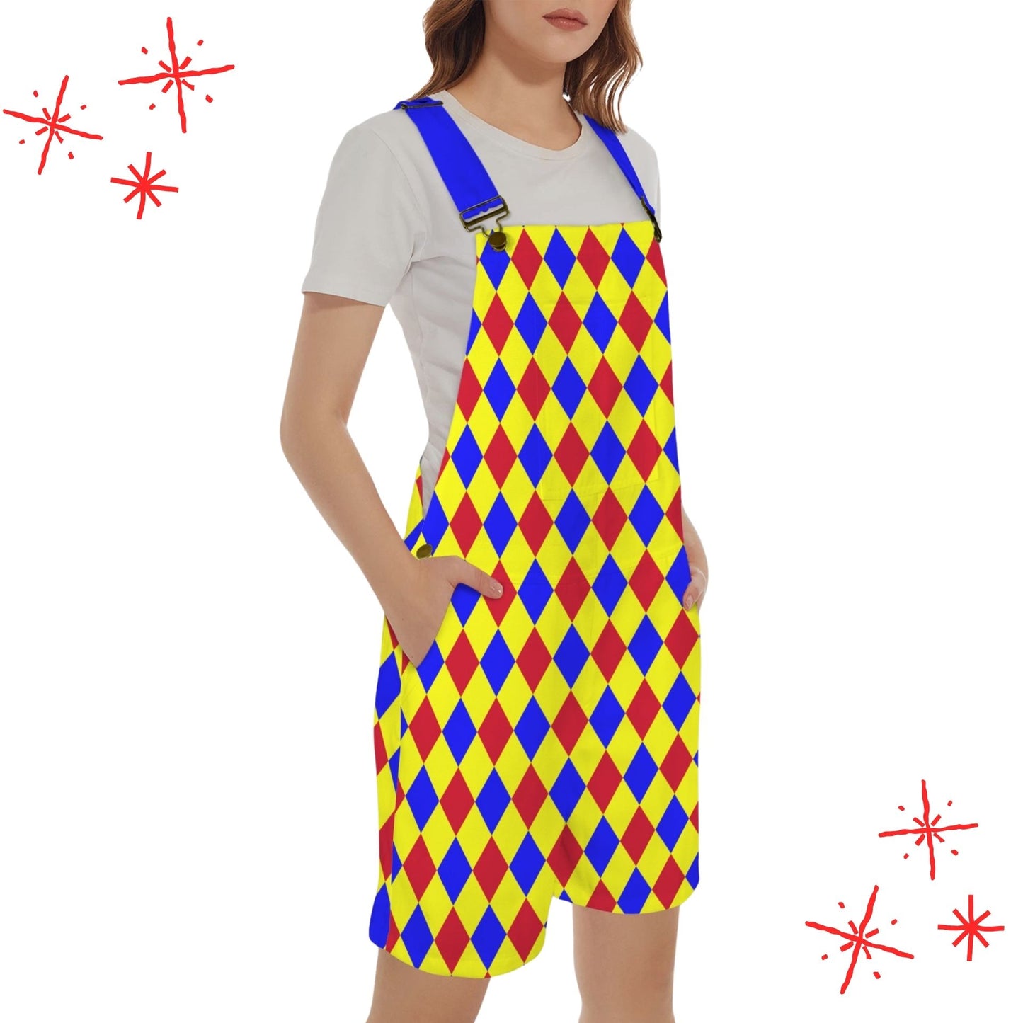 Karneval Chaos kurze Latzhose