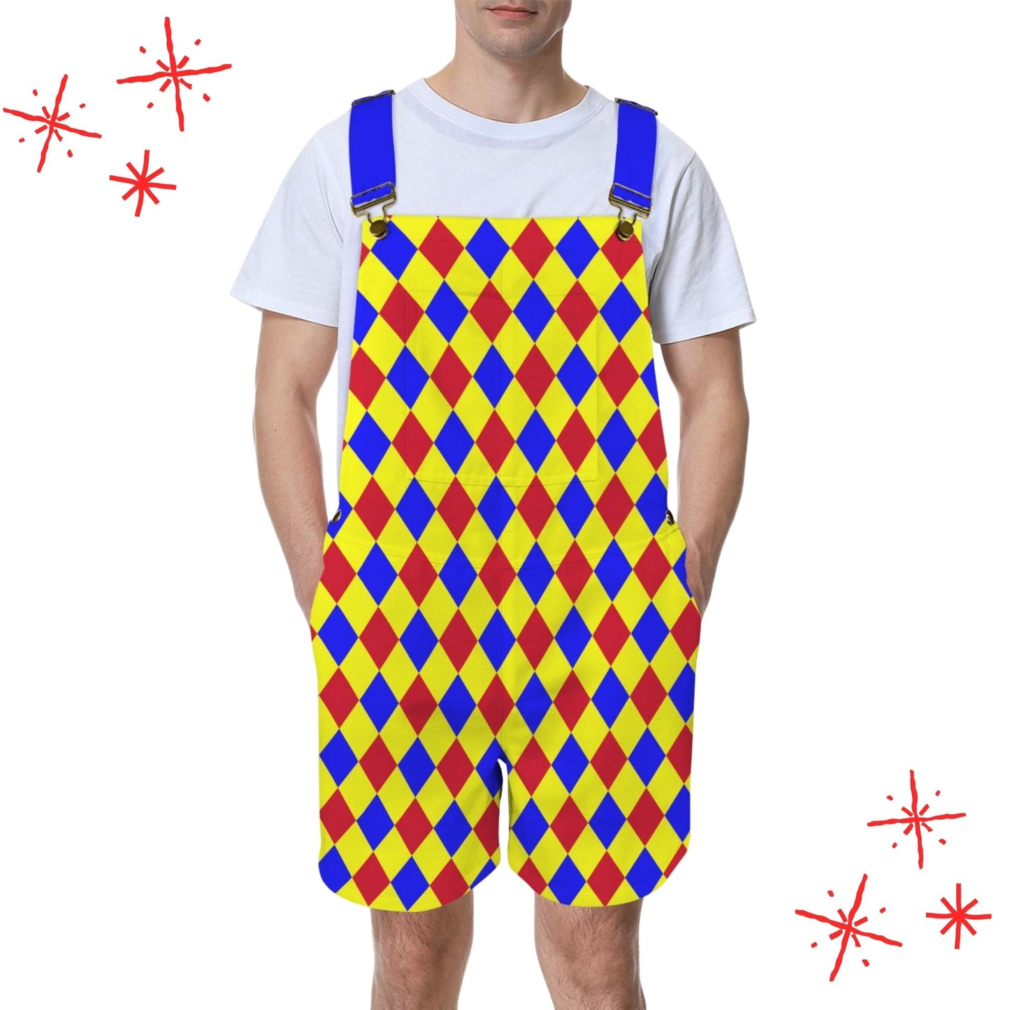 Karneval Chaos kurze Latzhose