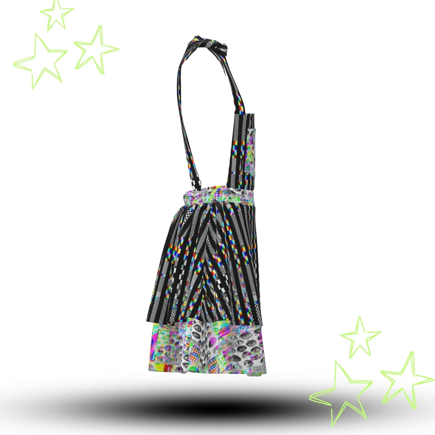 Chaos Glitch Eyes Apron Dress
