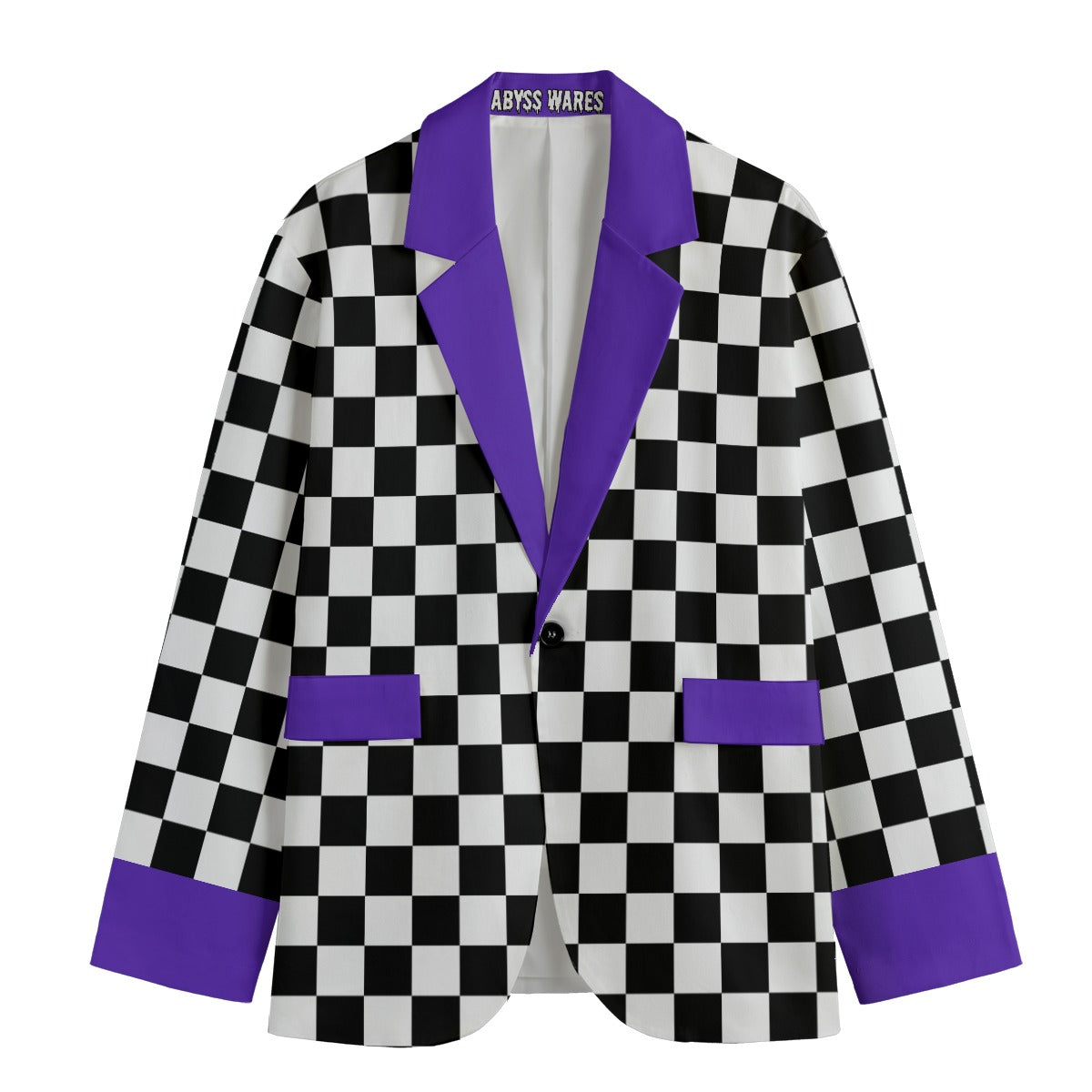 Checkers n Okie Dōke Purple Mens Clown Suit Coat
