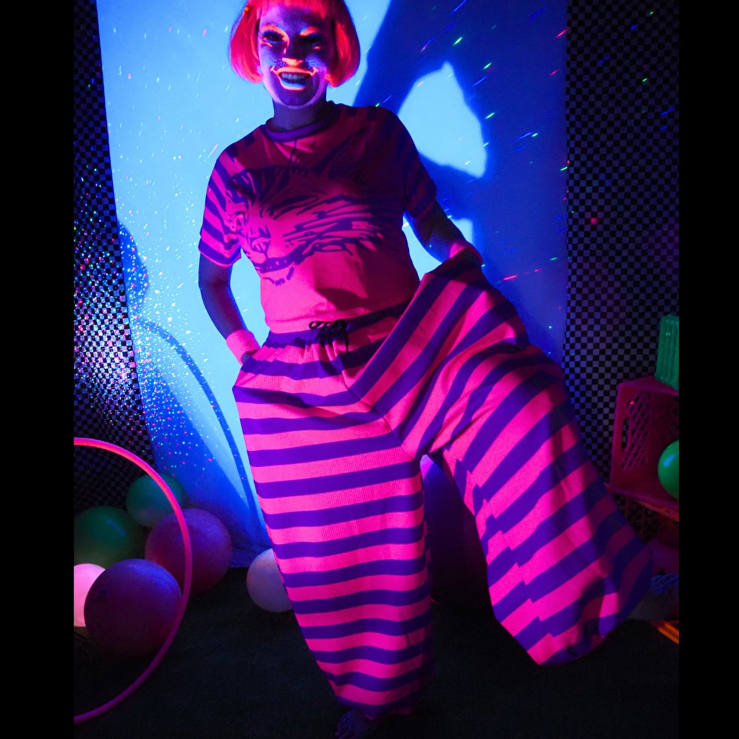 Pantalones abullonados de gato de Cheshire