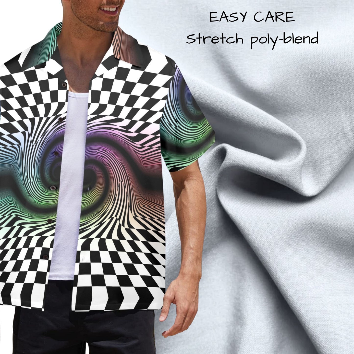 Chromatrip Check Button Up