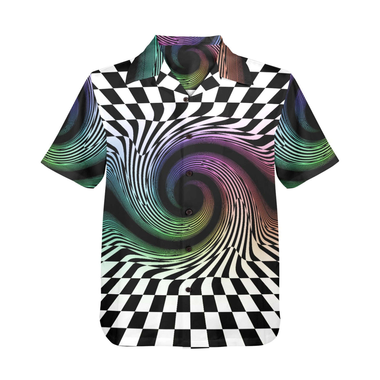 Chromatrip Button Up Mens Bowling Shirt