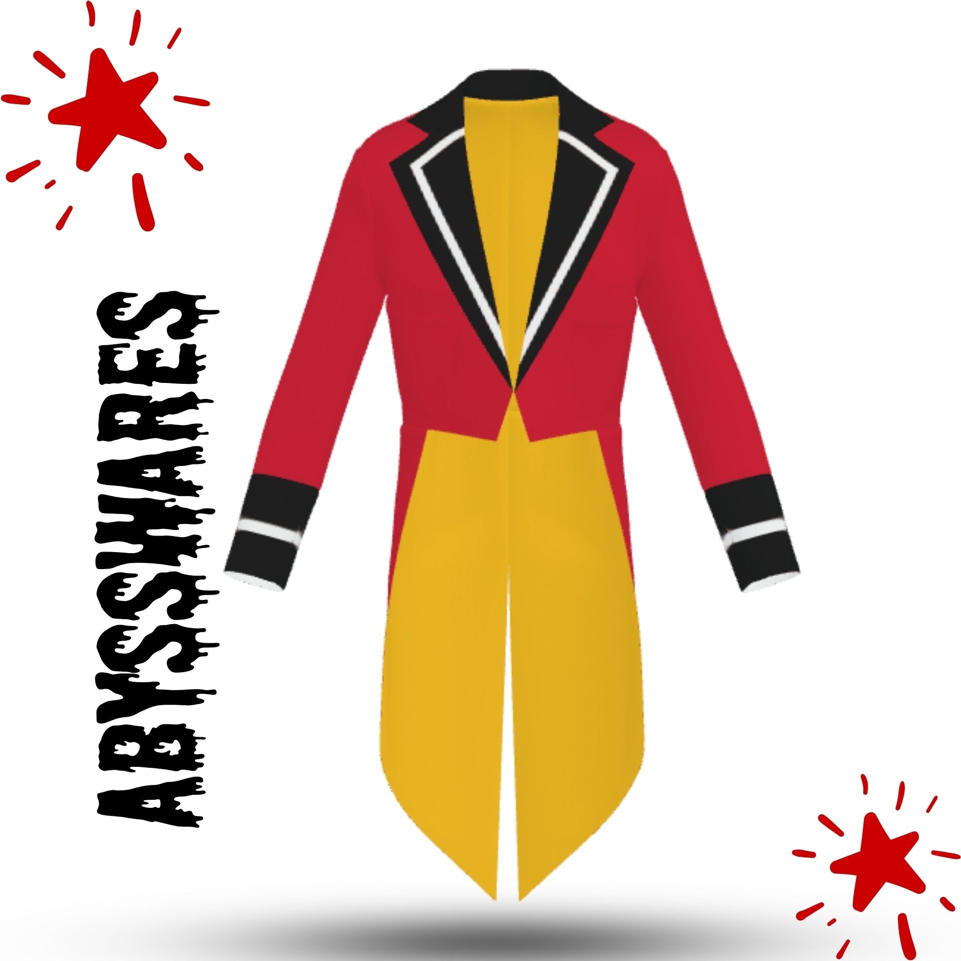 Colorful costume with 'ABYSSWARES' branding on a white background