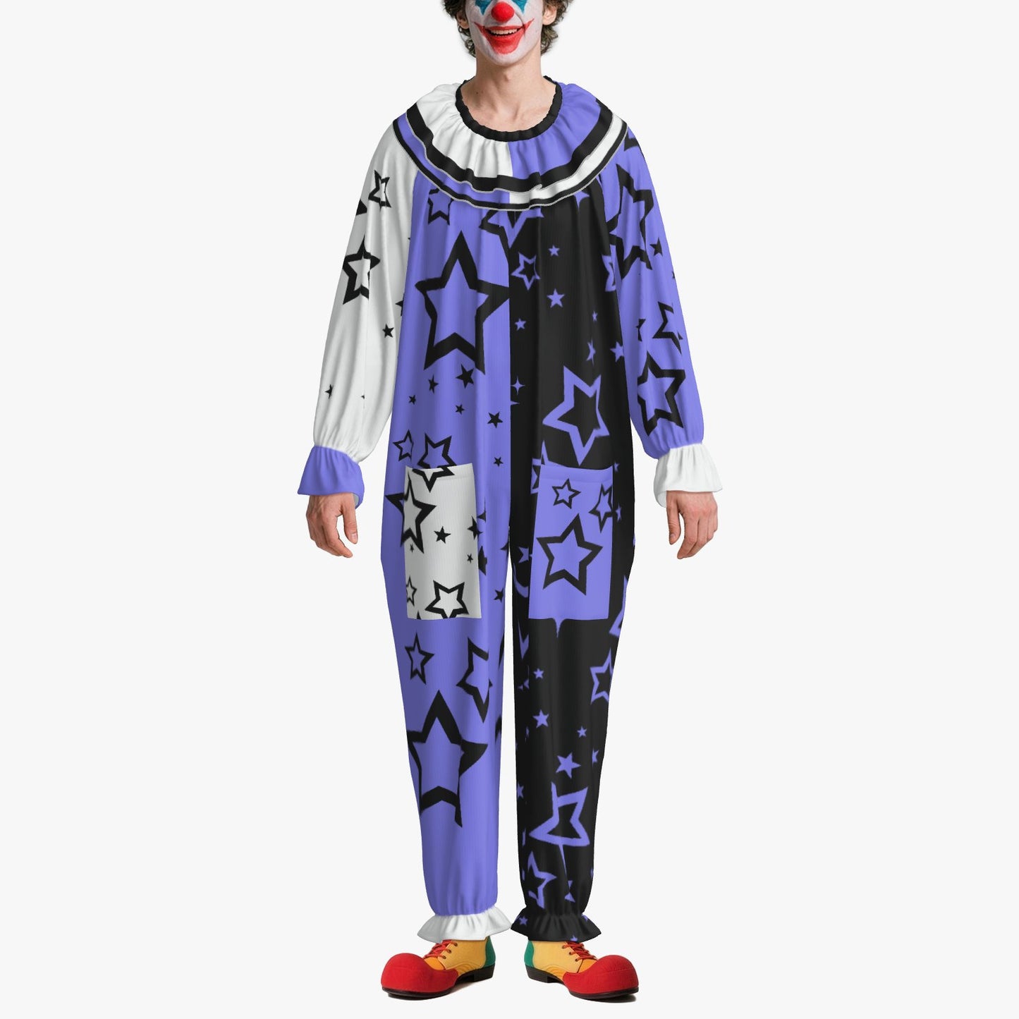 Circus Coveralls Periwinkle Jaunt Star Pro Clown Suit
