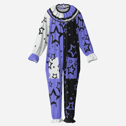 Circus Coveralls Periwinkle Jaunt Star Pro Clown Suit