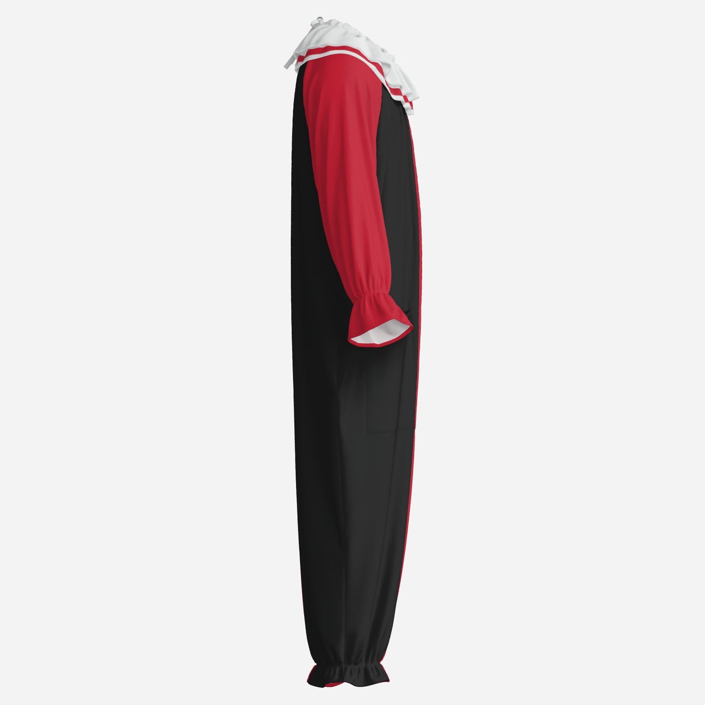 Circus Coveralls Red Black Colorblock Clown Suit