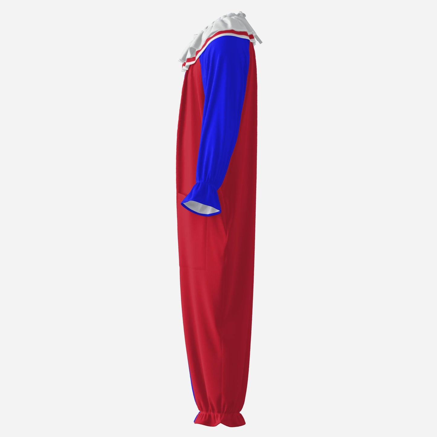 Circus Coveralls Red Blue Colorblock Clown Suit