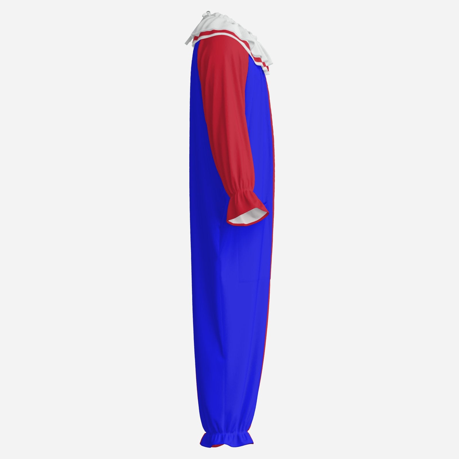Circus Coveralls Red Blue Colorblock Clown Suit