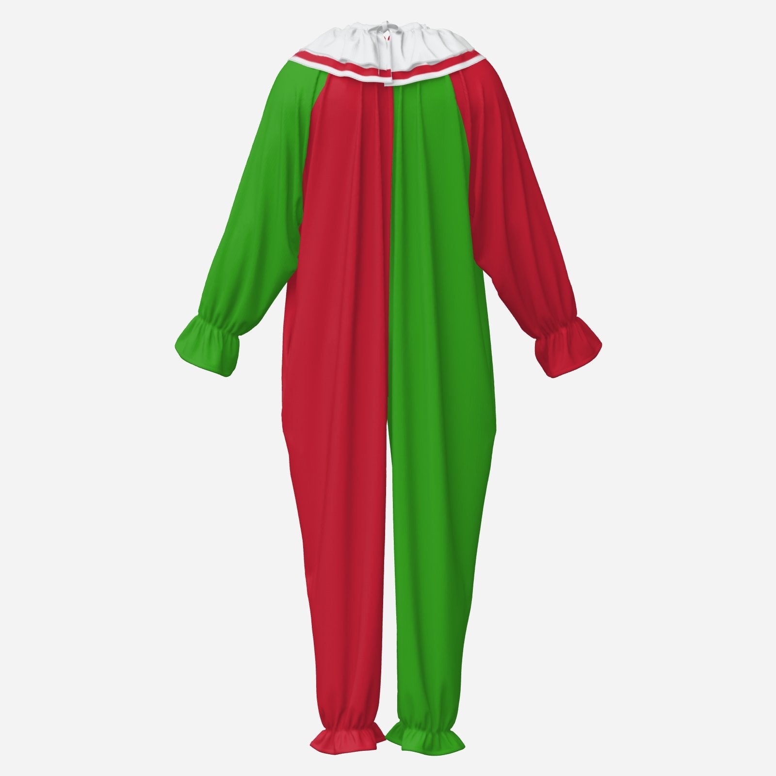 Circus Coveralls Red Green Christmas Clown Suit