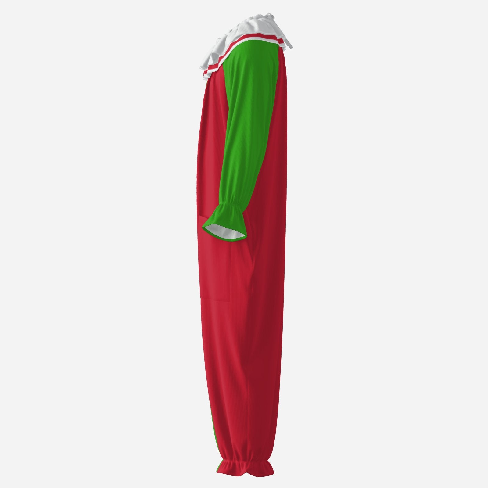 Circus Coveralls Red Green Christmas Clown Suit