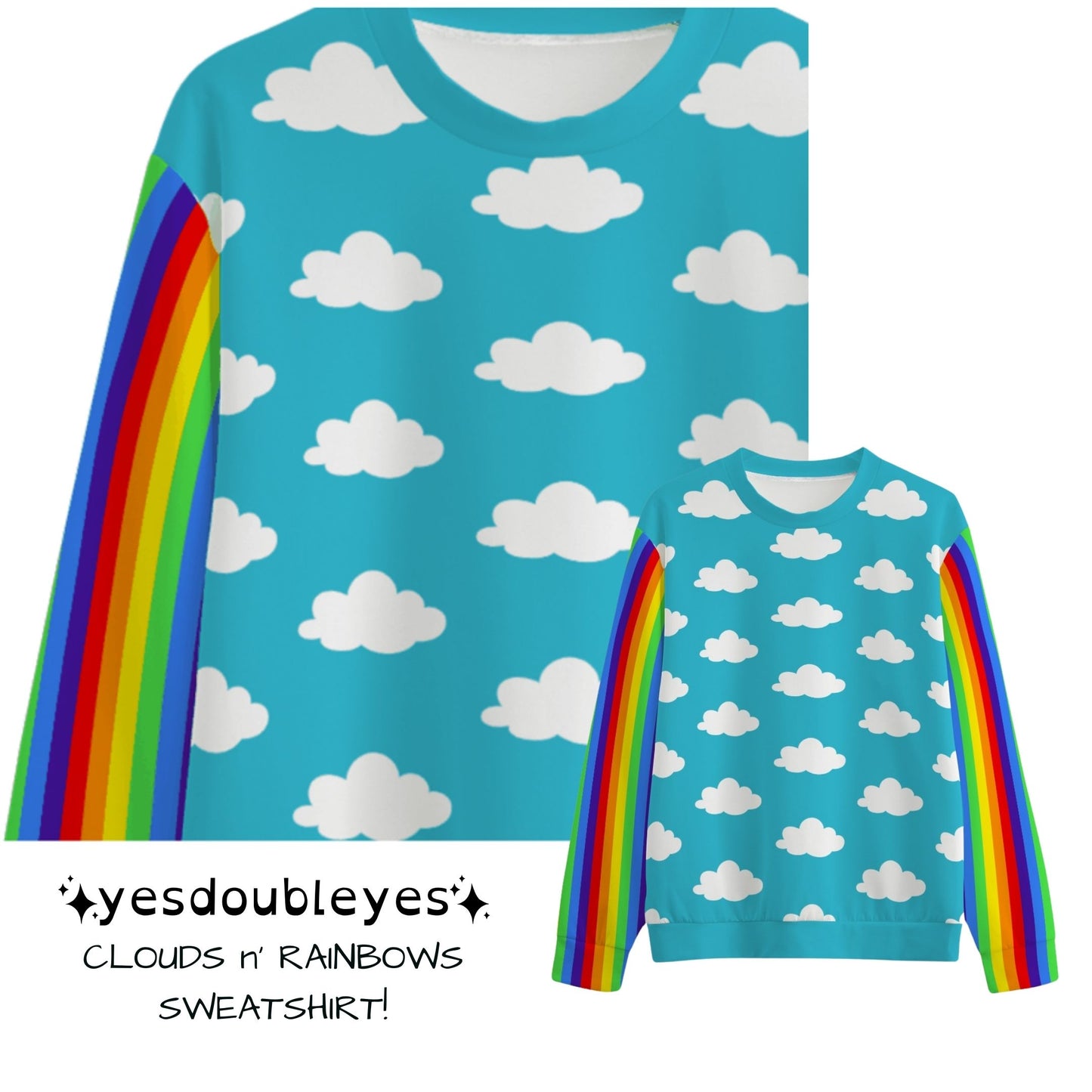 Clouds n Rainbows Cotton Sweatshirt