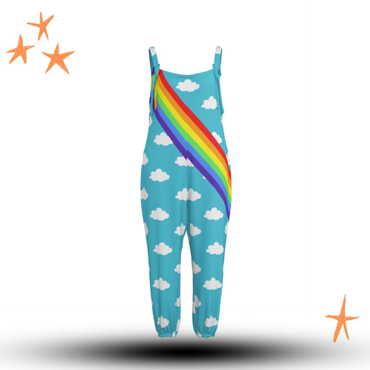 Clouds n Rainbows Sleeveless Clown Suit