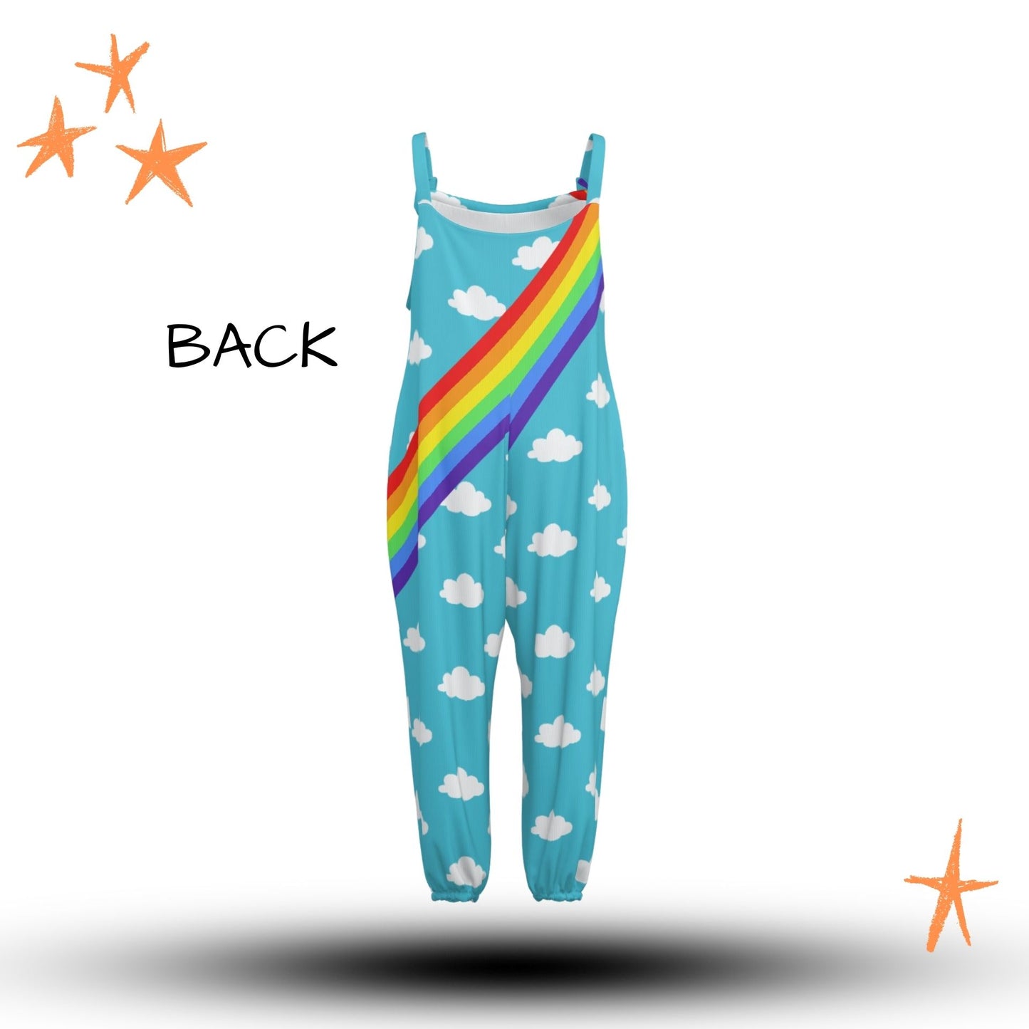 Clouds n Rainbows Sleeveless Clown Suit