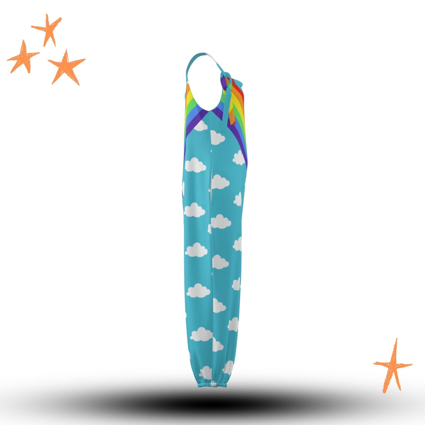 Clouds n Rainbows Sleeveless Clown Suit