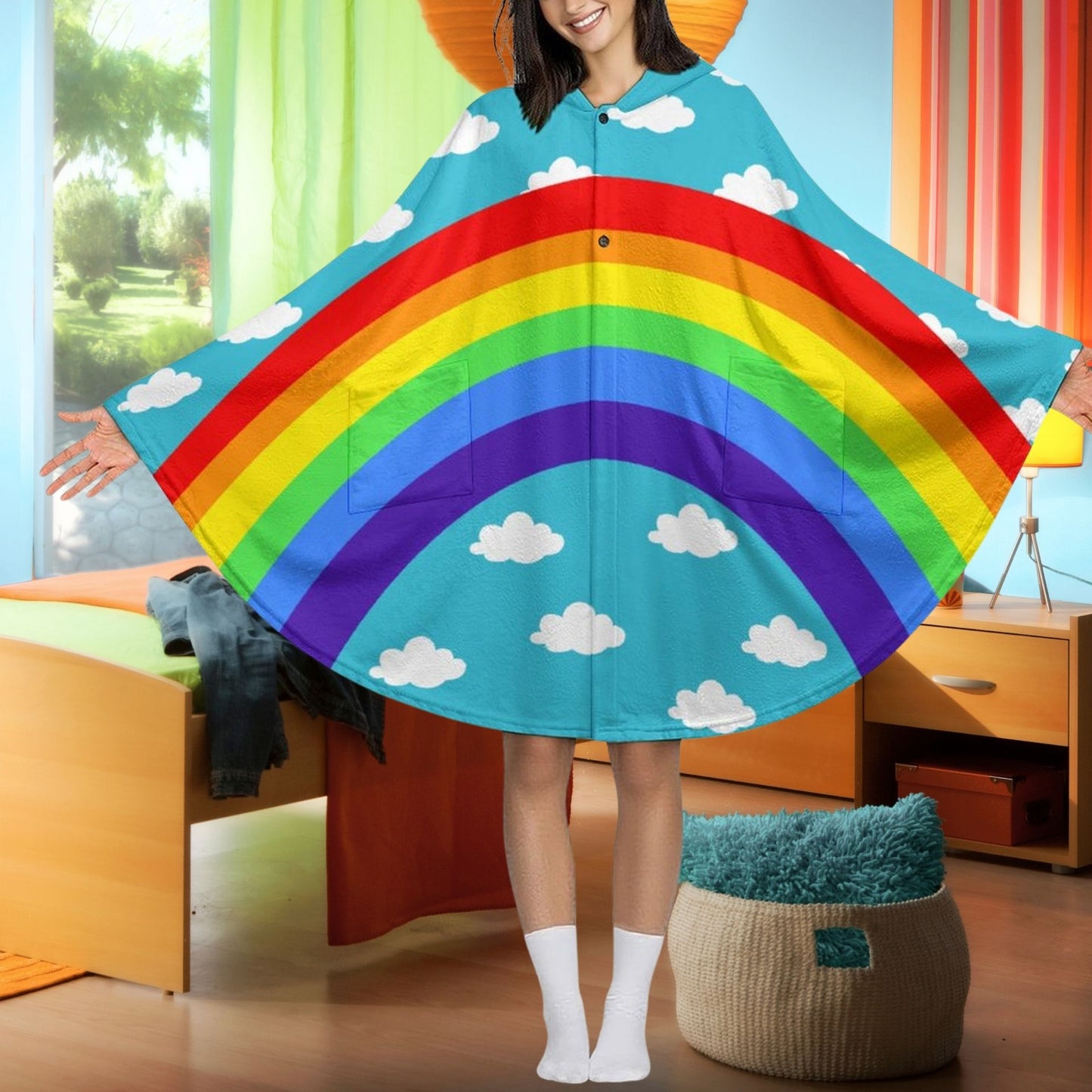 Clouds n Rainbows Cuddle Cloak