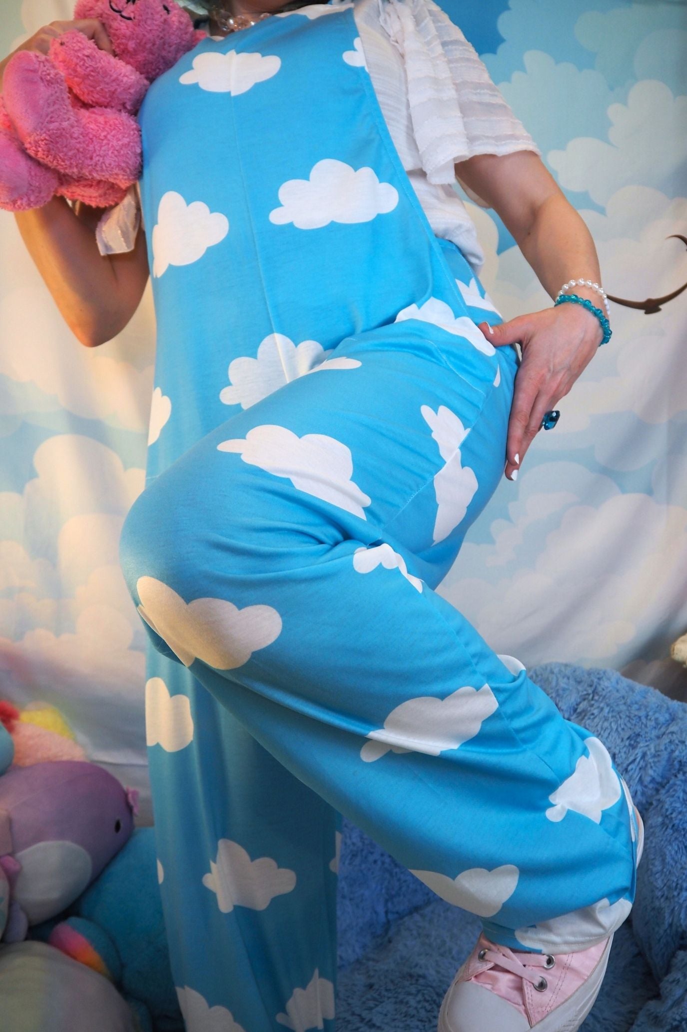 Cloudy Heaven Cute Overalls