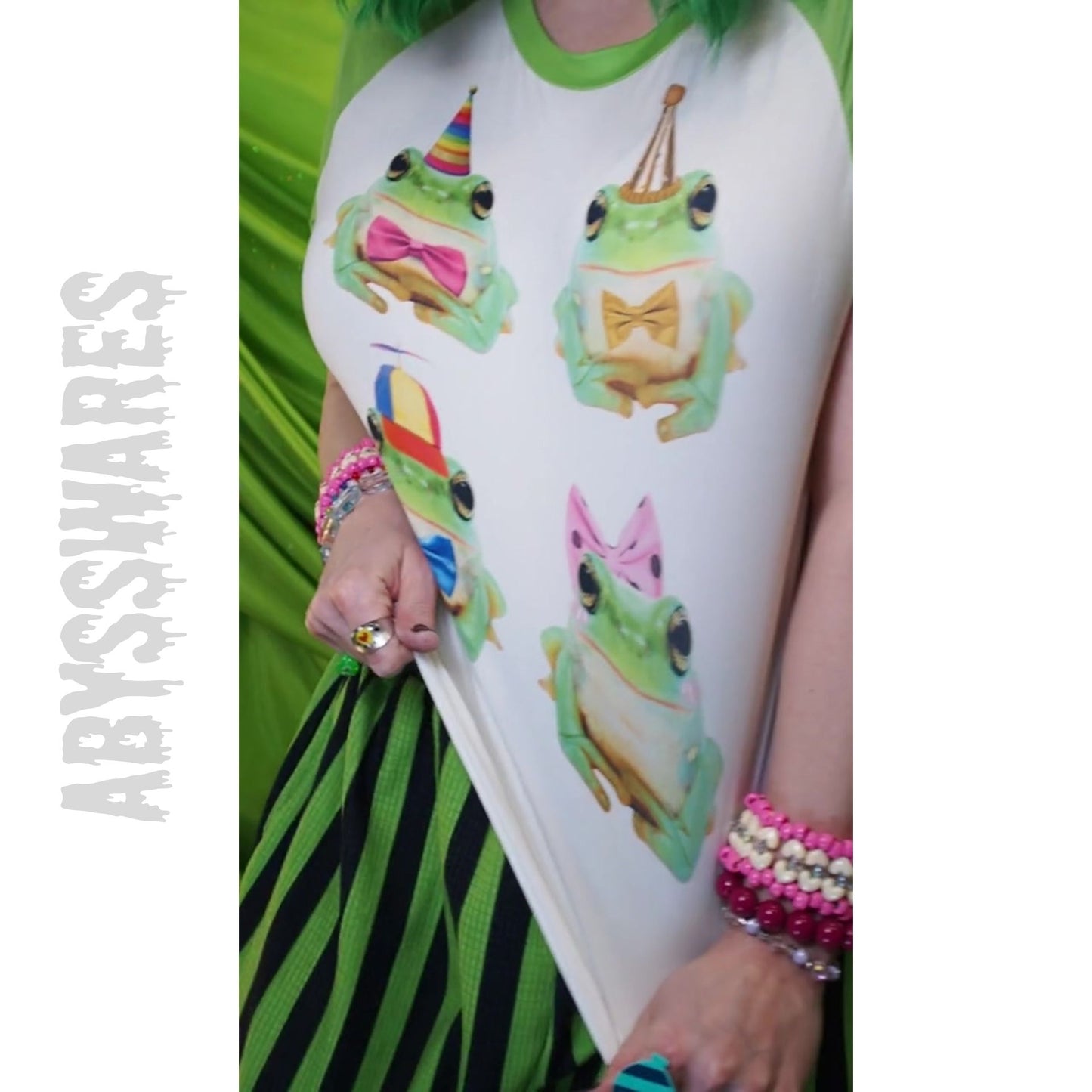 Clown Frog Party Crop Top