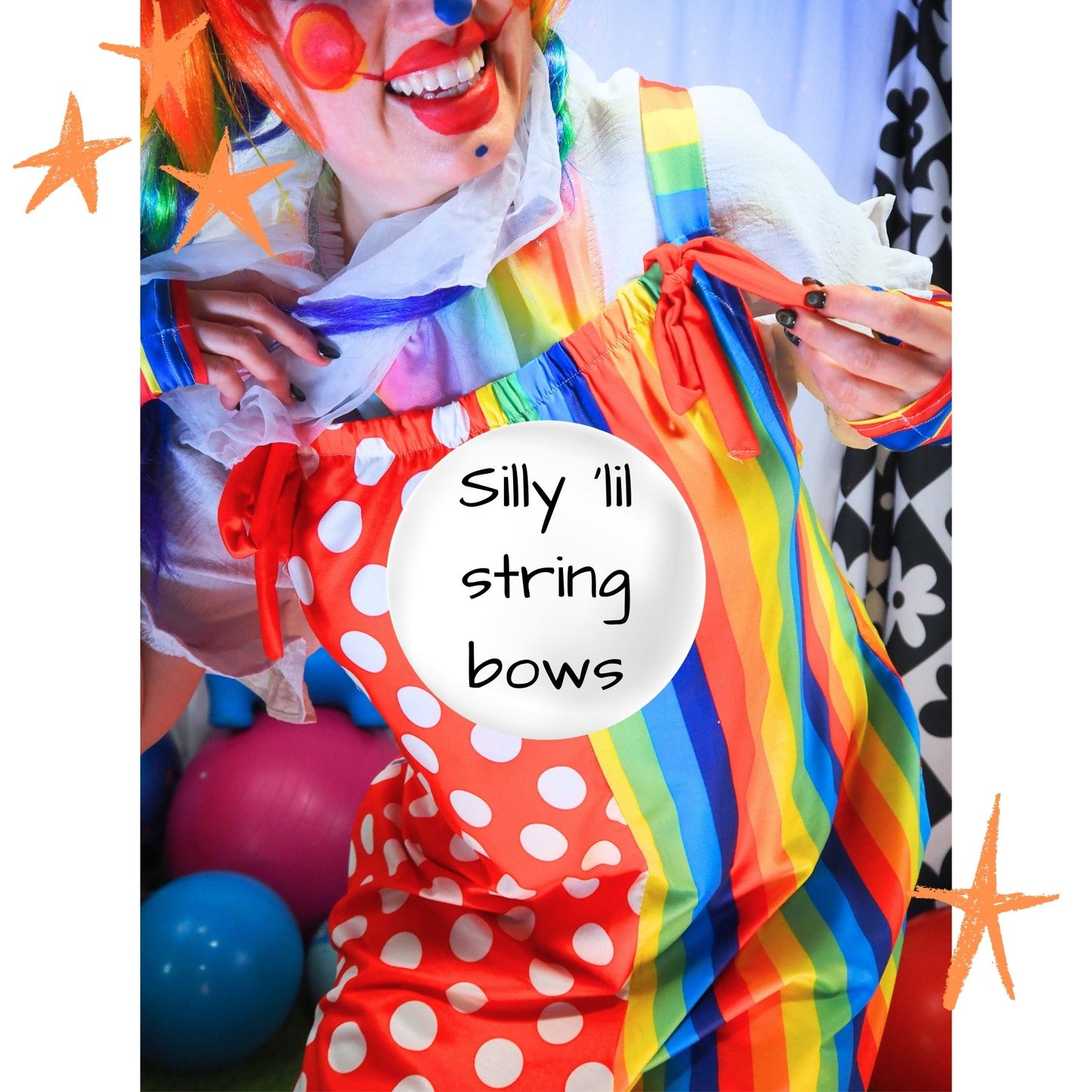 Humorous Jester Stripe Clown Suit