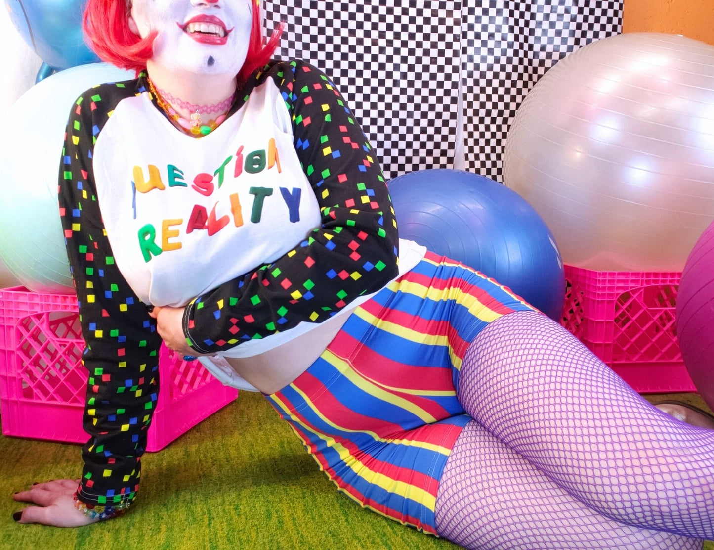 Clown Stripes Bike Shorts
