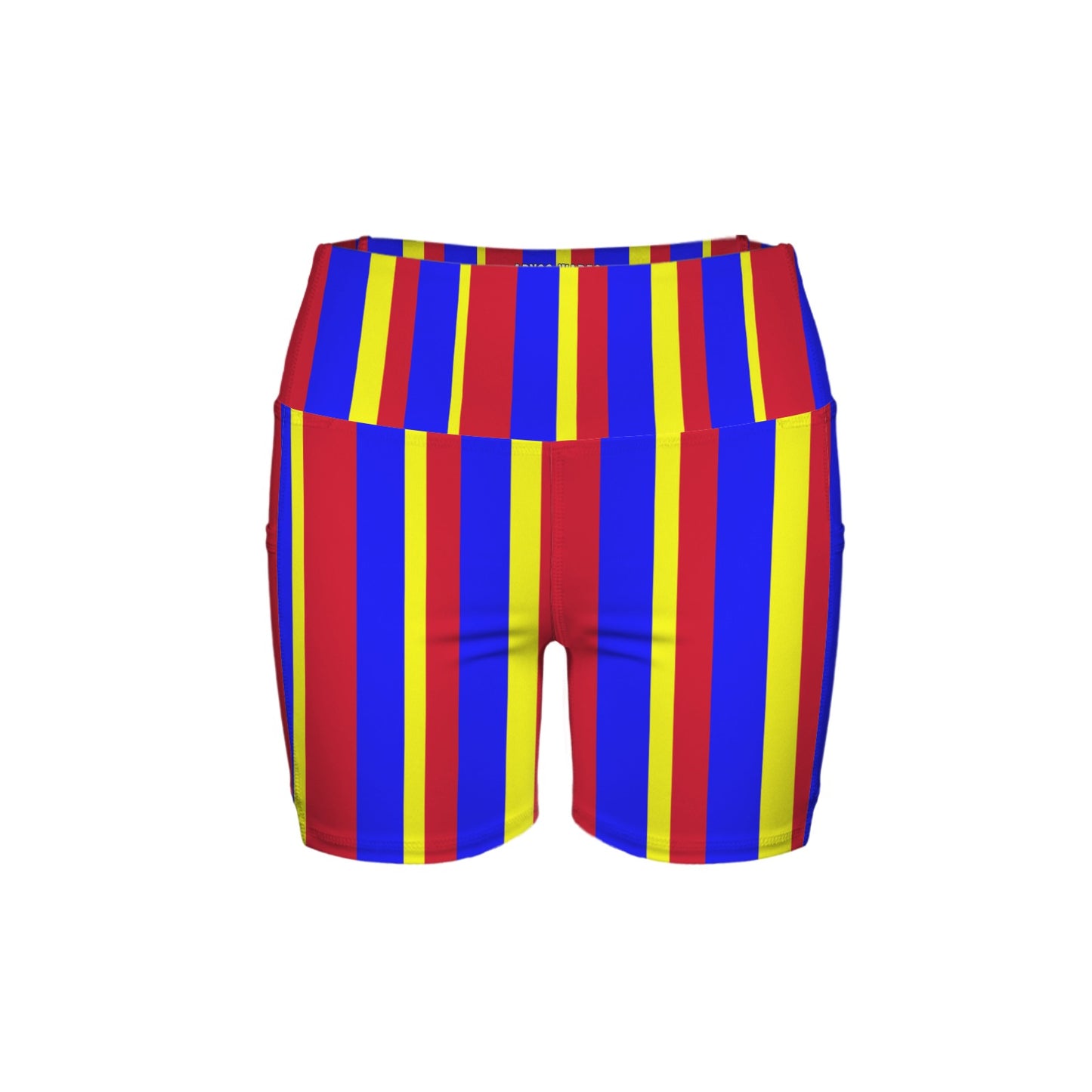 Clown Stripe Womens Pocket Bike Shorts