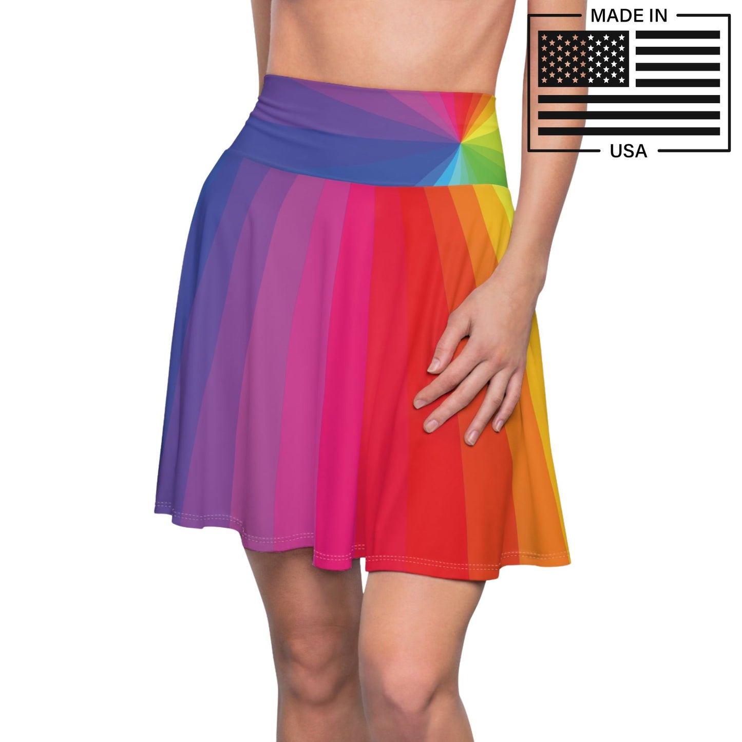 Color Wheel Rainbow Skirt