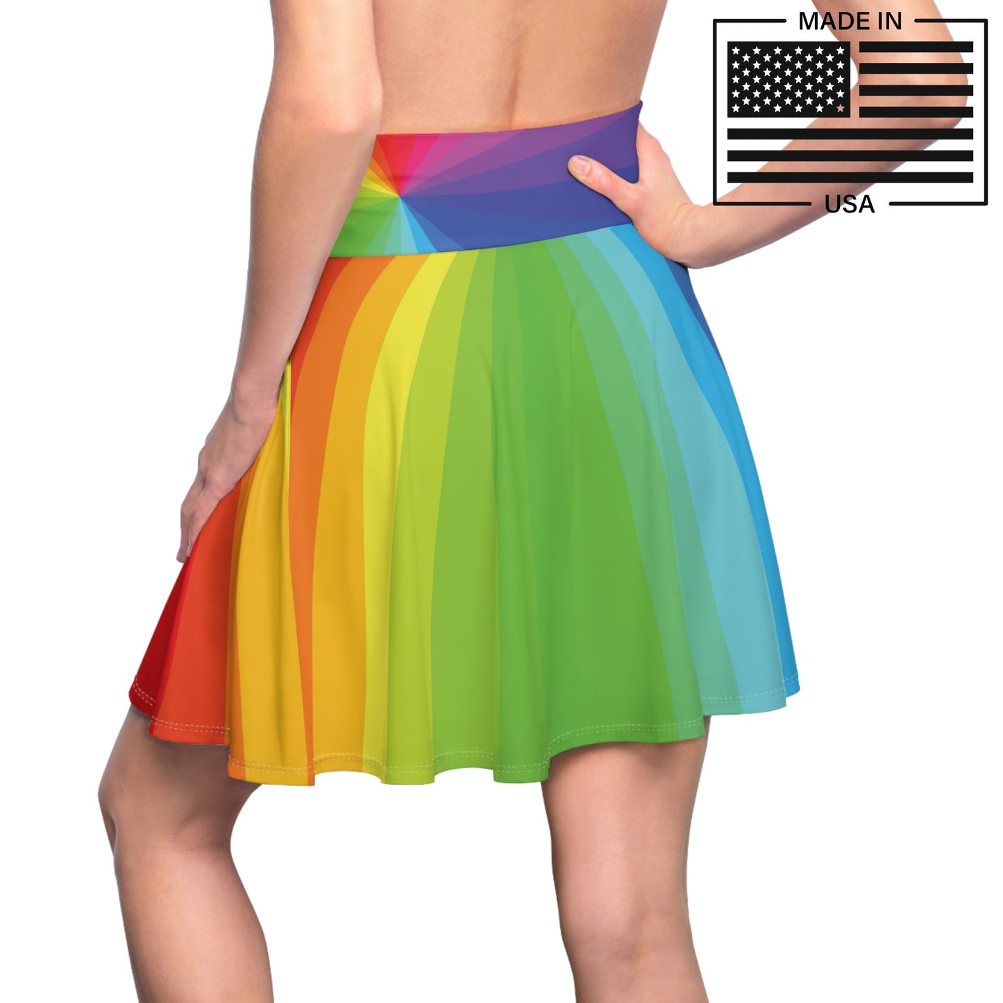 Color Wheel Rainbow Skirt