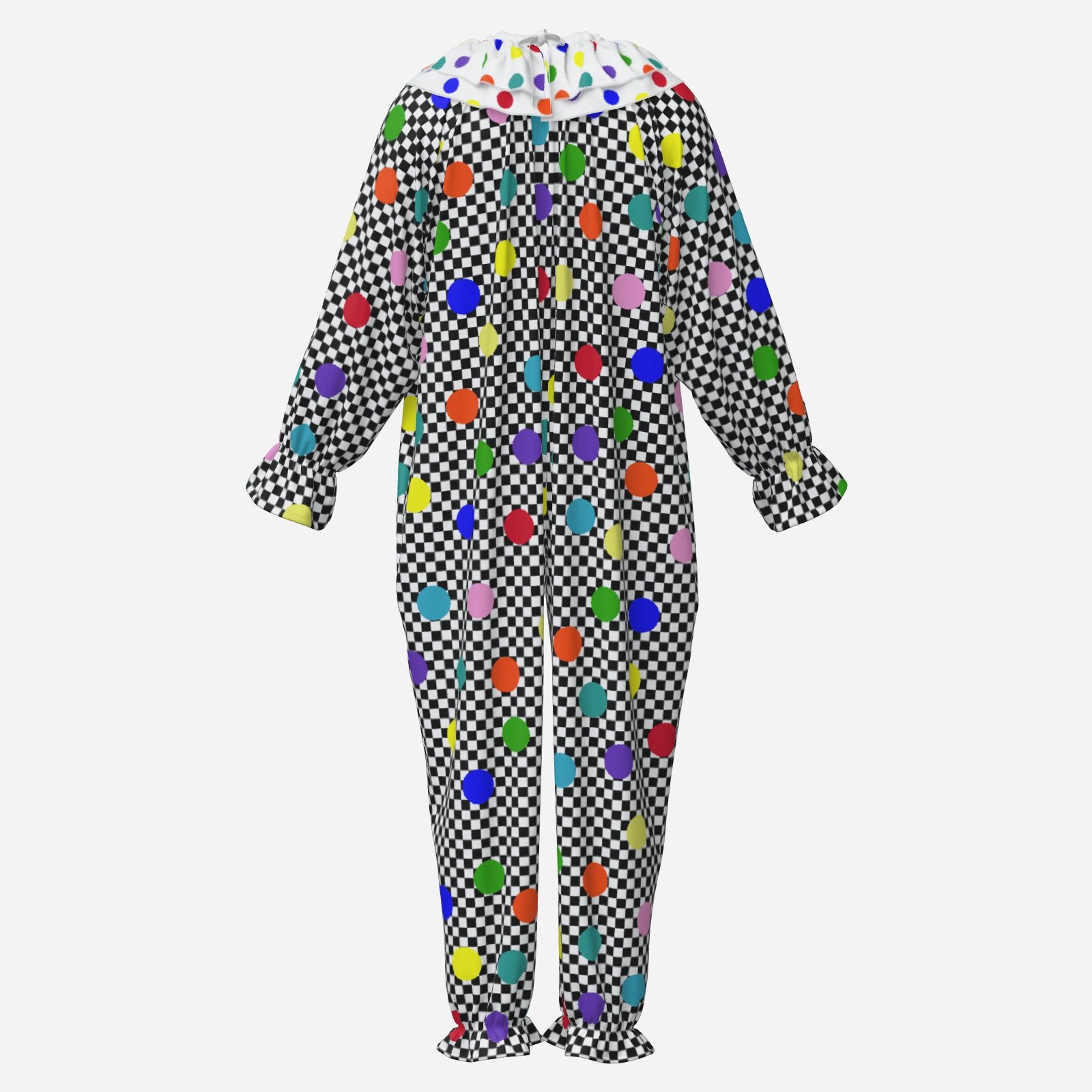 Confetti Check Polkadot Clown Suit n Collar