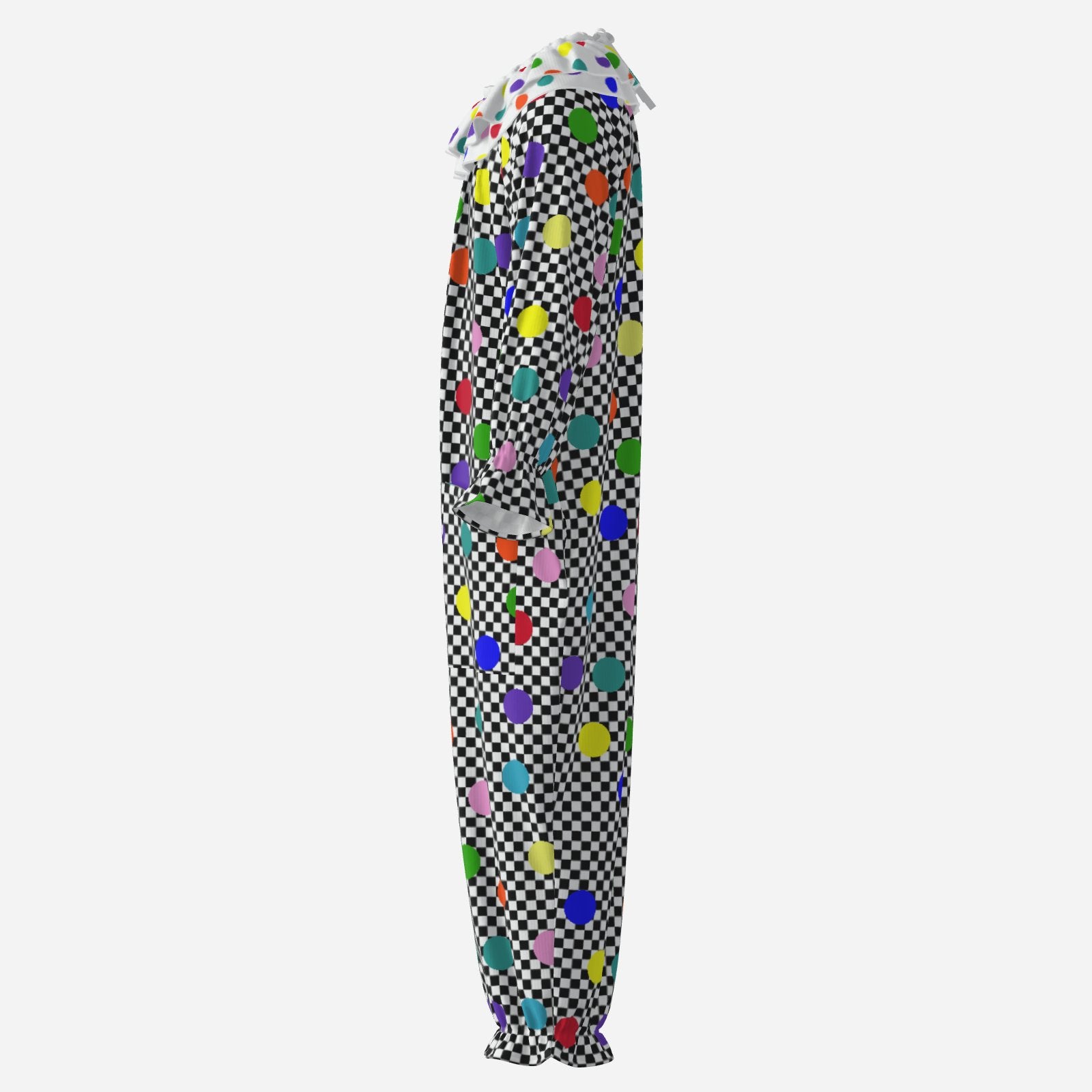 Confetti Check Polkadot Clown Suit n Collar