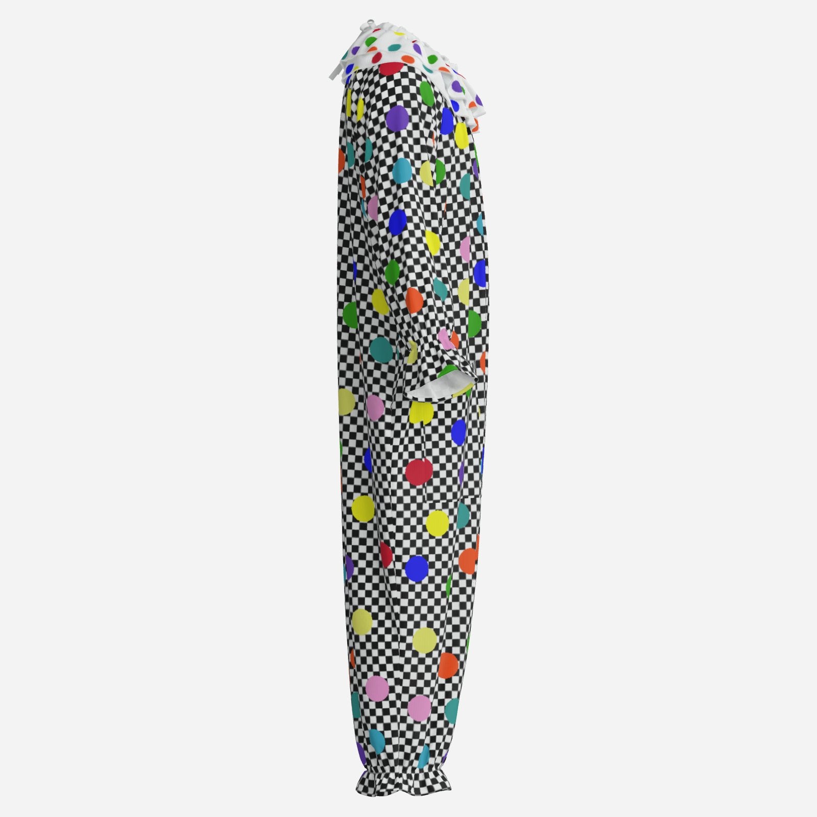 Confetti Check Polkadot Clown Suit n Collar