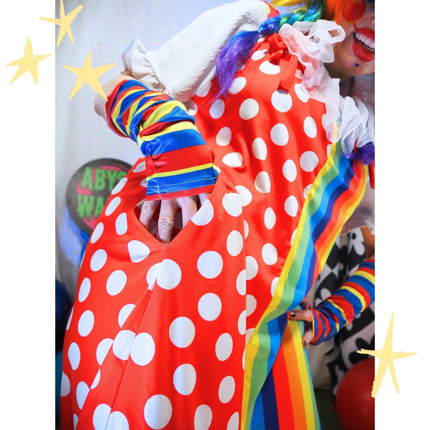 Dotty Rainbow Baggy Overalls Jumpsuit