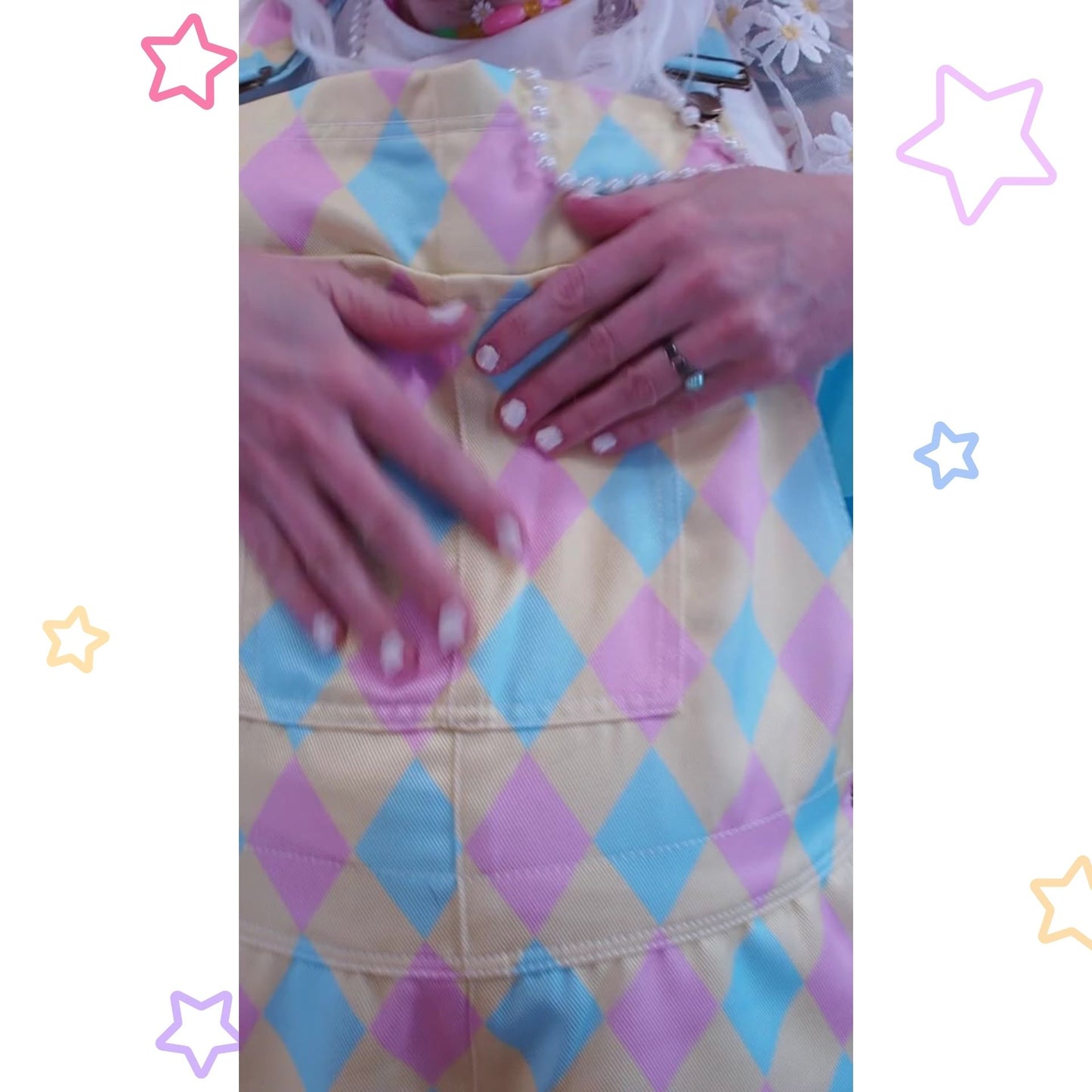 Dreamy Marshmallow Shortie Pastel Overalls