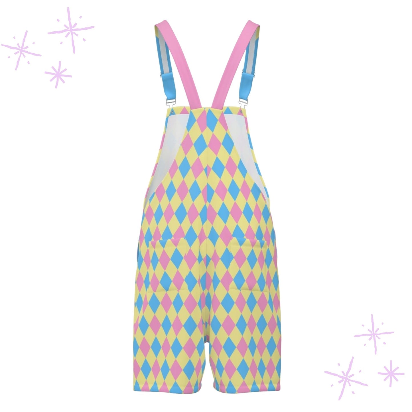 Dreamy Marshmallow Shortie Pastel Overalls