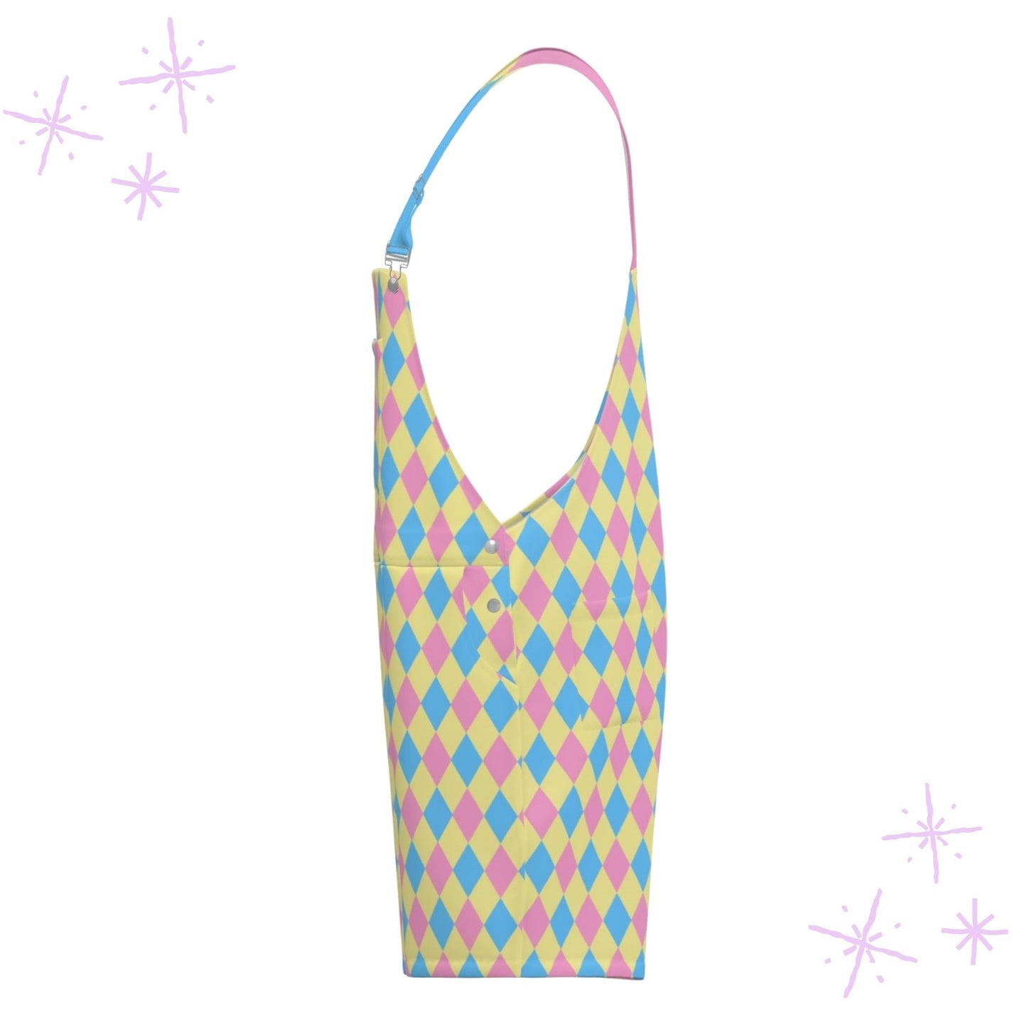 Dreamy Marshmallow Shortie Pastel Overalls