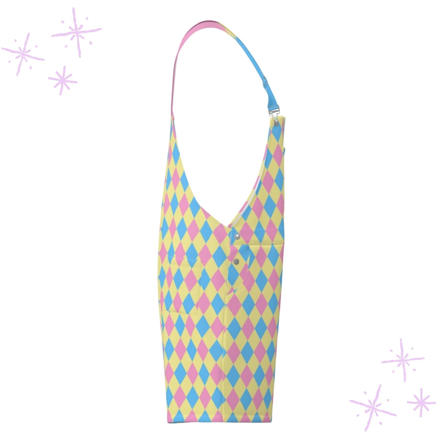 Dreamy Marshmallow Shortie Pastel Overalls