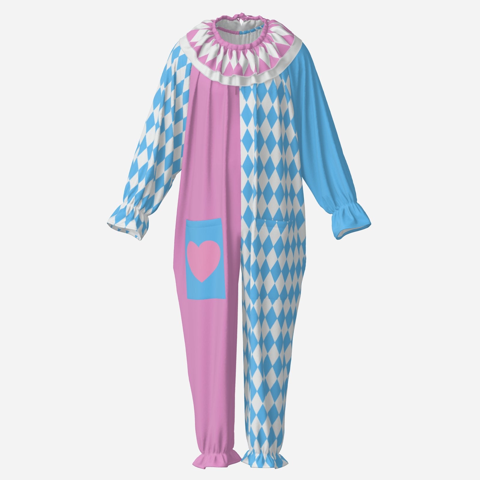Dreamy Pink Blue Wacky Clown Suit n Collar