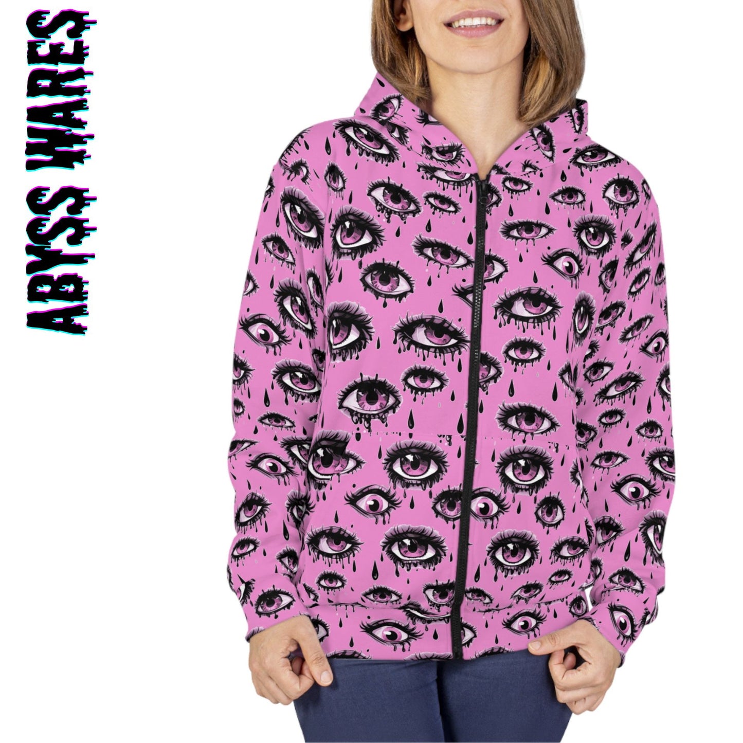Drippy Eyes Zip Up Hoodie